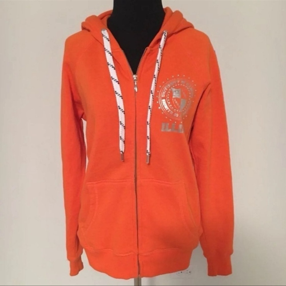 Fighting Illini Zip-Up Hoodie with Logo